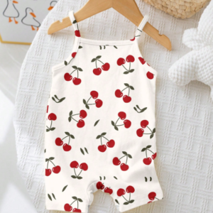 "Cherry Girl" Baby Girl Casual Romper