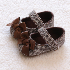 Girls Fabric Cute Bowknot Shoes